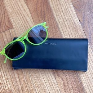 RARE DISCONTINUED Saint Laurent Neon Lime Sunglasses